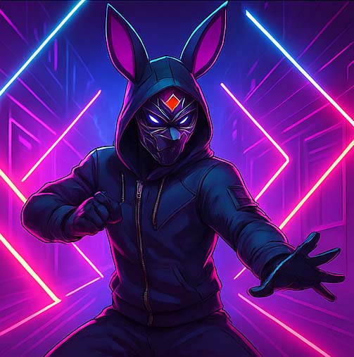 Jisdu in a ready stance, preparing to move